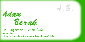 adam berak business card